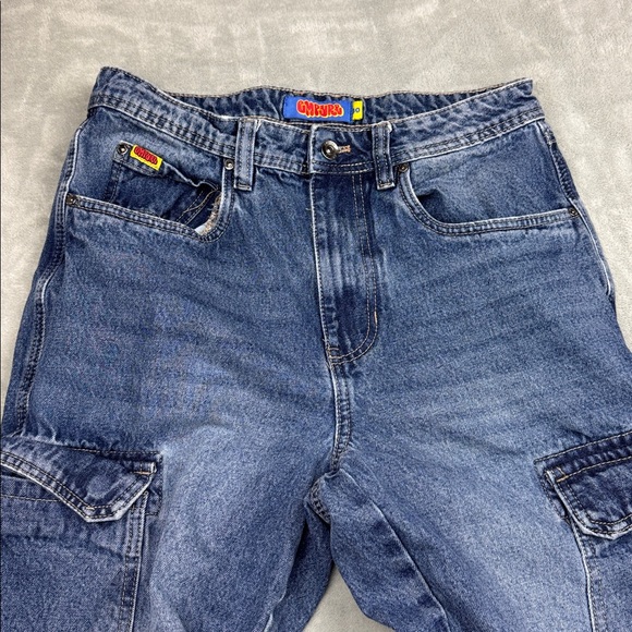 Empyre Blue Zip Off Cargo Denim Skate Jeans Size 30 - Picture 3 of 12